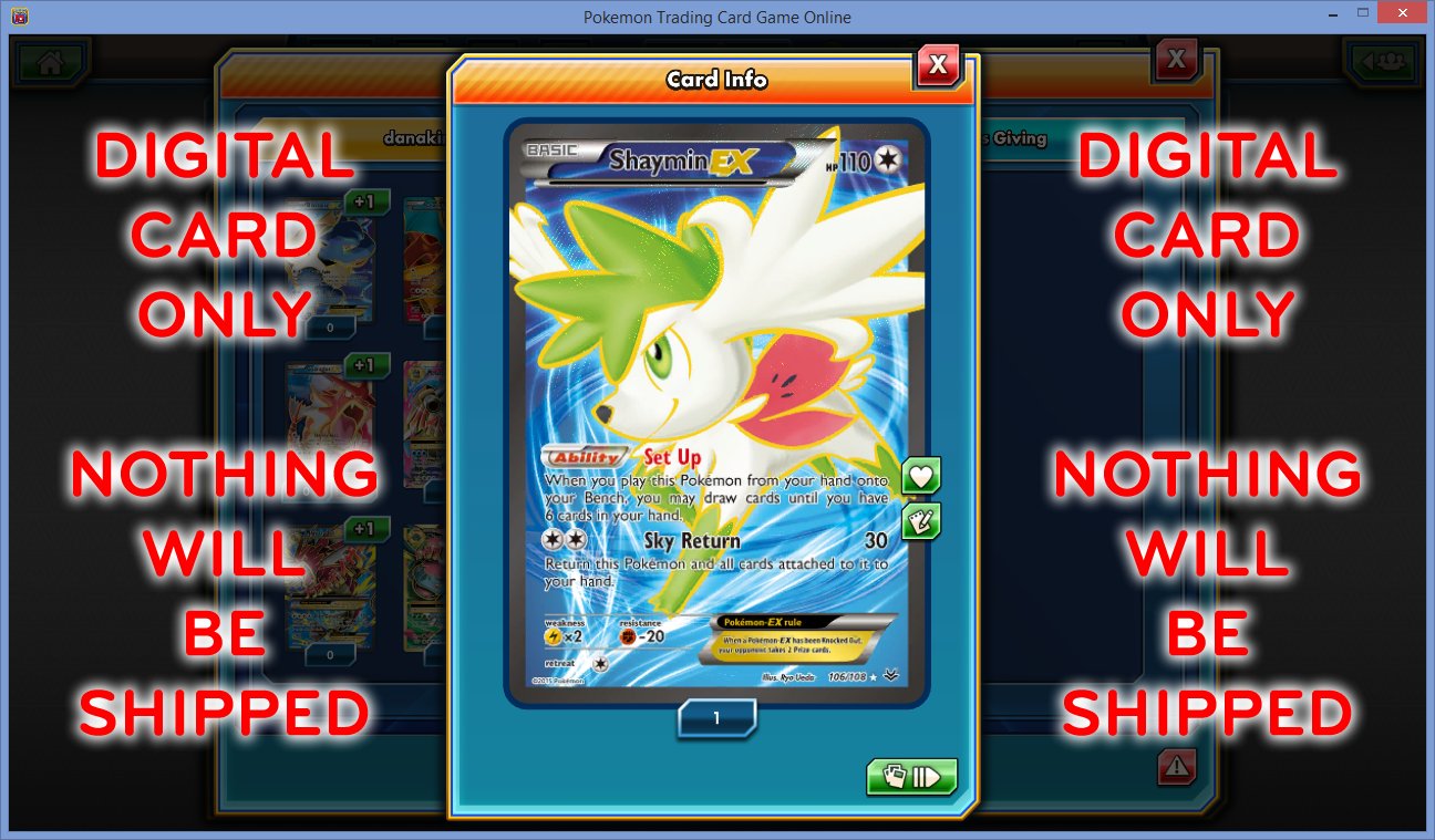 Shaymin EX 106/108 Full Art Ultra Rare Holo NEW Pokemon XY Roaring Skies Set TCGO TCG Online