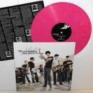 THURSDAY five stories falling Lp PINK Marble Vinyl w/ETCHING of Jet Black lyrics