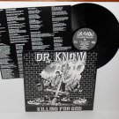 DR. KNOW killing for god LP Record w/ motorhead, flipper, dayglo abortion covers