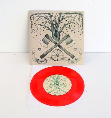 IN THE RED work - the plain truth RED VINYL 7" Record , mike hale Gunmoll