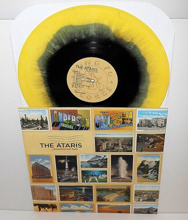 the ATARIS anywhere but here Lp Record YELLOW / BLACK Swirl Vinyl