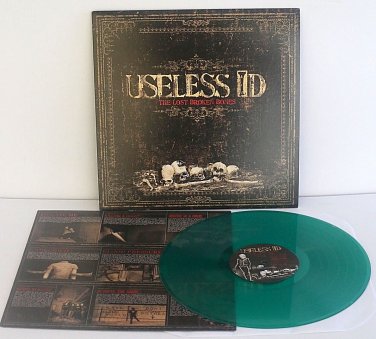 USELESS ID the lost broken bones Lp Record GREEN Vinyl with lyrics insert