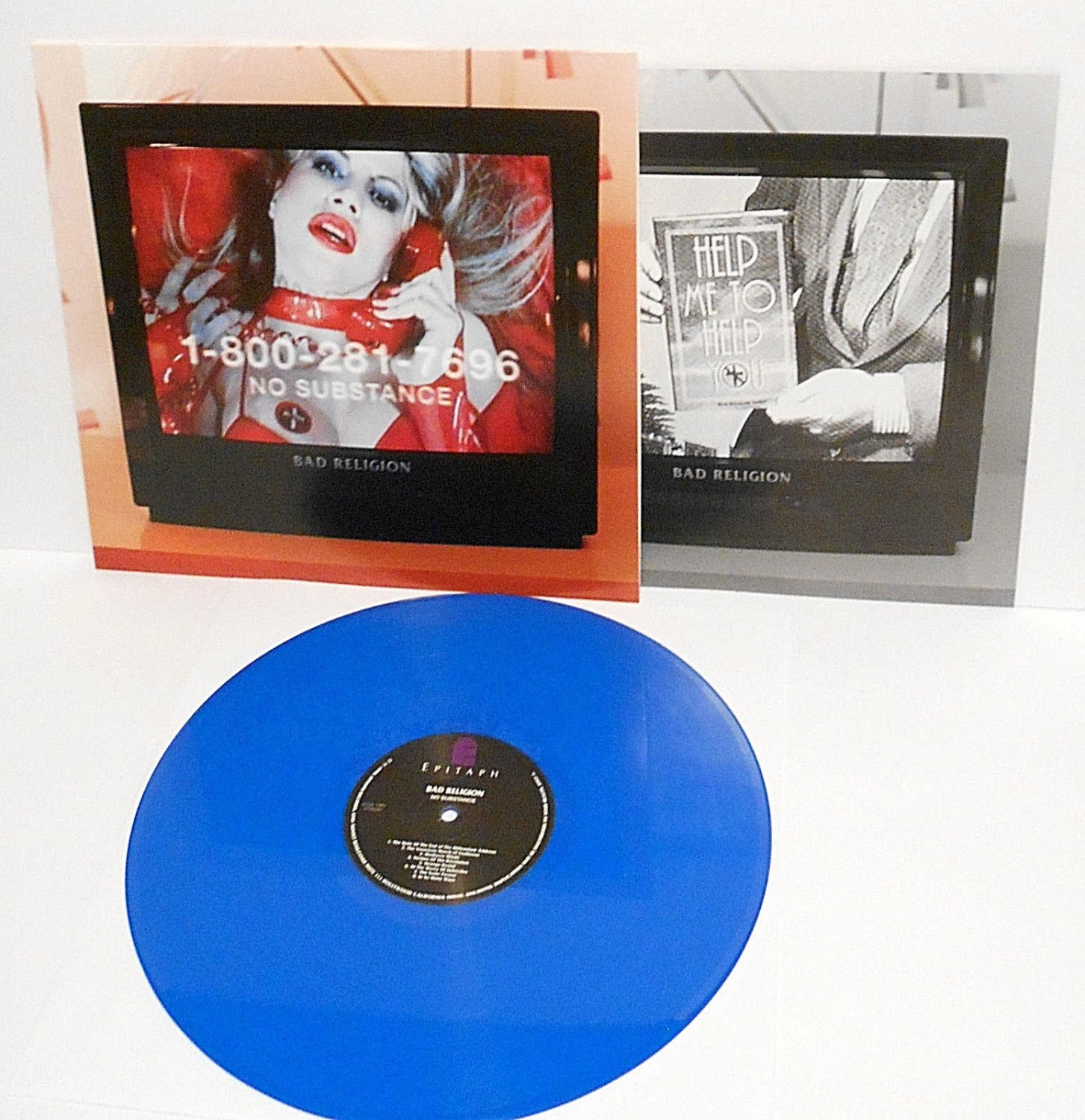 BAD RELIGION no substance Lp BLUE VINYL Record with lyrics insert , EU ...