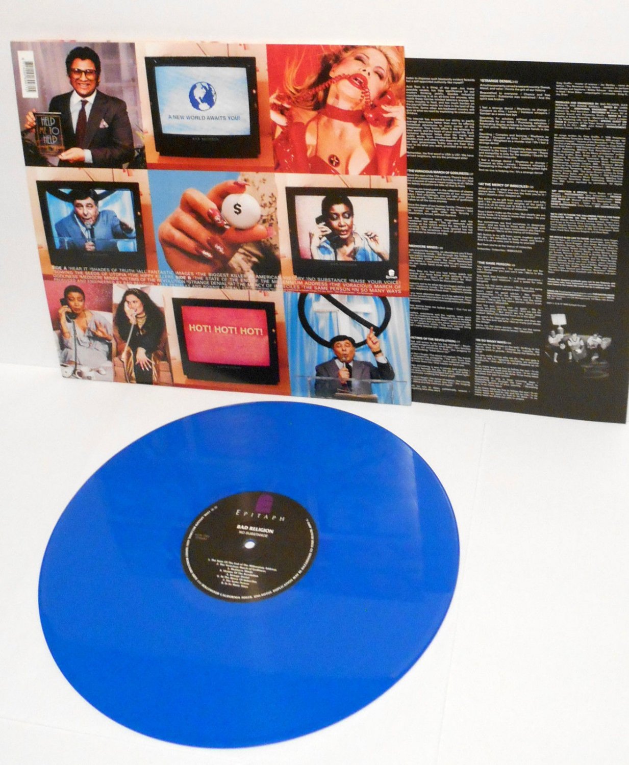 BAD RELIGION no substance Lp BLUE VINYL Record with lyrics insert , EU ...