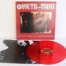 YOUTH OF TODAY we're not in this alone Lp RED Vinyl with lyrics insert