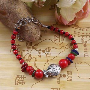 Women's Fashion Jewelry Gift Tibet jade turquoise bead bracelet F-9