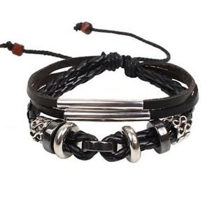 WOMEN'S Adjustable Jewelry Charm bracelets with beads silver metal fittings-V