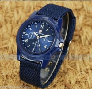 Outdoor men's Stainless Steel Military STYLE Sports Analog Quartz Wrist Watch-R