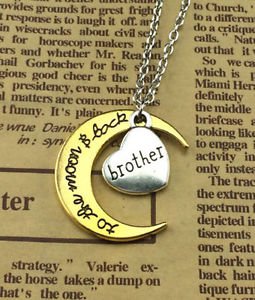 FASHION Gift brother I Love You To The Moon and Back Heart Necklace HOT -V