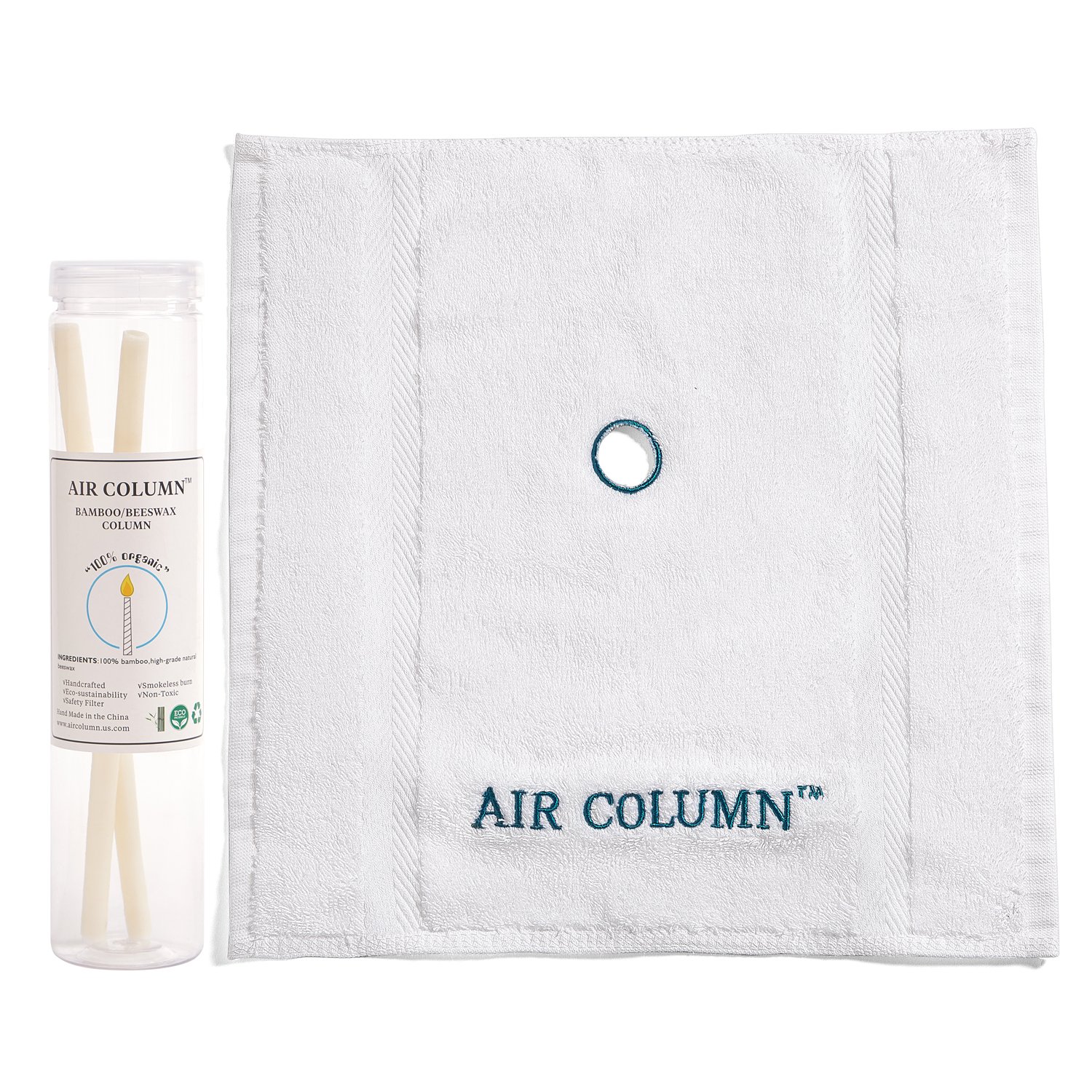 Original Bamboo Ear Candling Kit （2 Candles and towel）， 100 Organic