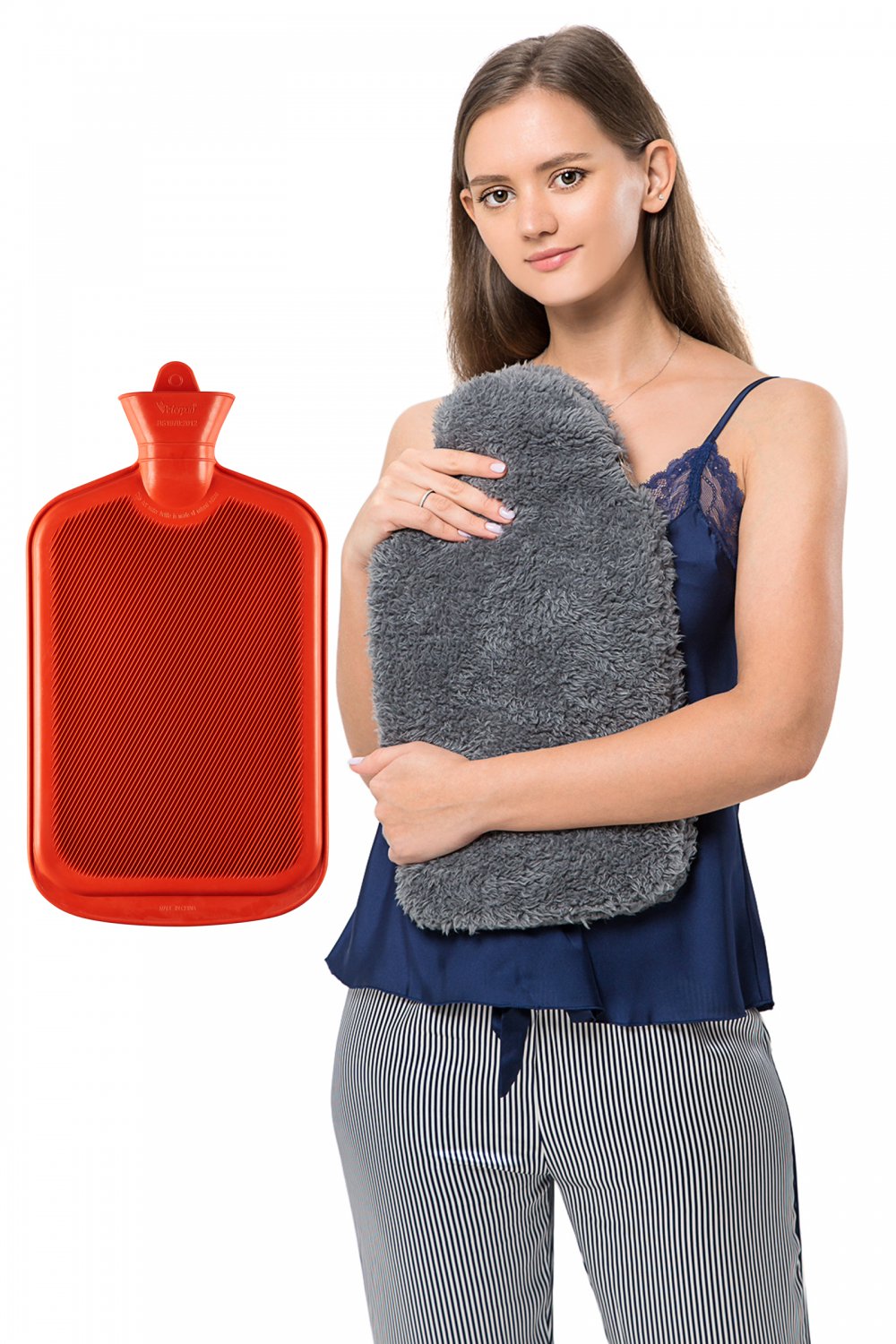 Peter Pan Teddy Charcoal Rubber Hot Water Bottle Cover, Size: XXX-Large, BPA & Phthalates Free