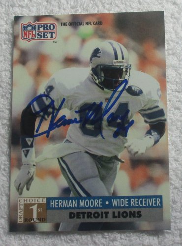 Herman Moore Rookie Autographed Card Lions No COA