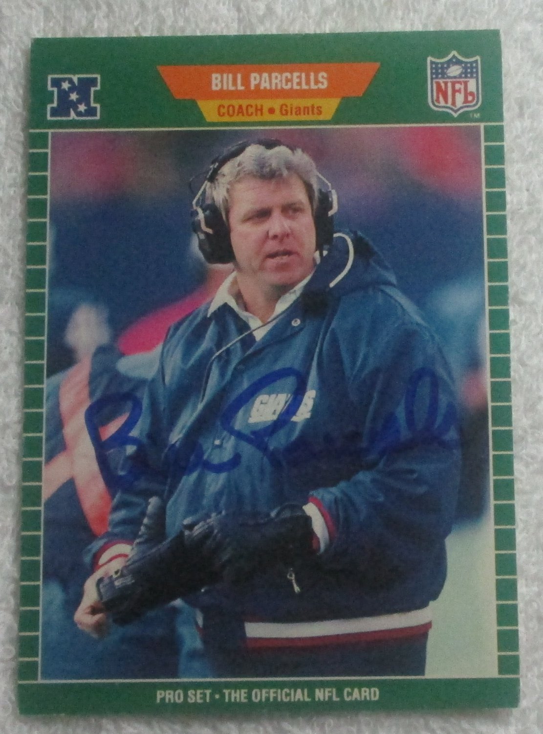 Bill Parcells Autographed Card Giants No COA