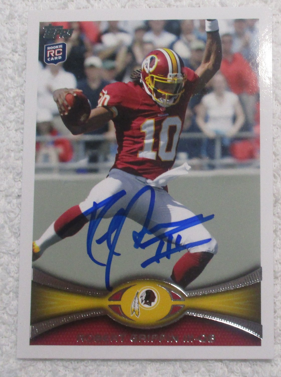 Robert Griffin III Rookie Autographed Card Redskins No COA