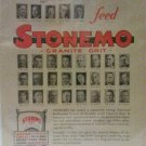 1946 Stonemo ad. Granite, grit, feed.