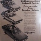1970s vintage American Motors "Hornet, Gremlin & Sportabout" ad