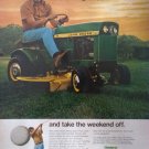 Vintage ad John Deere "Weekend Freedom Machine" Ride Mower