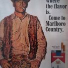 Vintage Marlboro 70s ad. "Come to Marlboro Country"