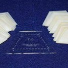 Mylar 2" Half Hexagon 51 Piece Set - Quilting / Sewing Templates