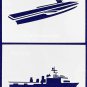 U.S. Navy Ships-Carrier-Landing ship 2 Piece Stencil Set 14 Mil 8" X 10" Paintin