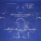 Templates- 2 Piece Set  Puzzle Pieces - 1/4" Clear Acrylic -