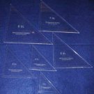 Triangle Templates. 3", 4", 5", 6", 7", 8" - Clear ~1/4"