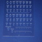 Laser Cut Drill Bit Storage Acrylic Template - Imperial Sizes 1/8"