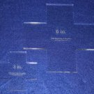 Laser Cut Quilt Templates- 2 Piece Cross - Clear Acrylic  1/4" -Tessellation