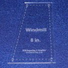 Windmill Quilting Template- For 8" Square Clear 1/8"