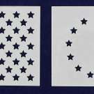 2 Pc- 3.5" x 4" -13 Star Revolutionary War & 50 Star Fields. Stencils