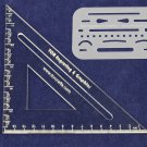 Laser Cut Drafting Square & Eraser Shield - 1/8" Acrylic & 14 Mil Mylar