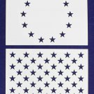 2 Pc- 5" x 7" -13 Star Revolutionary War & 50 Star Fields. Stencils