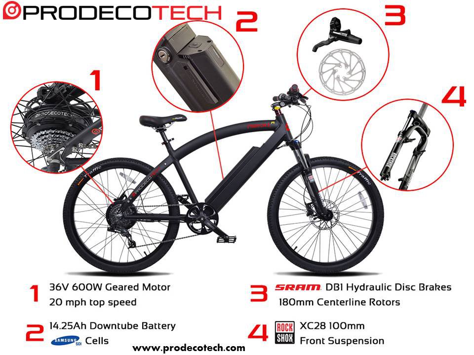 Prodecotech Phantom X R V5 36v600w 8 Speed Ebike