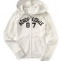 NWT AEROPOSTALE Women Pullover Long Sleeve Full Zip Hoodie Aero Sweat white XL