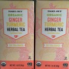 Authentic Trader Joe's Organic Beneficial Ginger Turmeric Herbal Tea 20 Bags