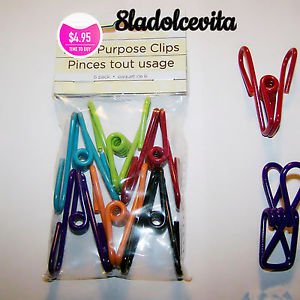 ORIGINAL 6-PACK Multi-Purpose Colored Kitchen Metal Food Bag Snack Chip Clips