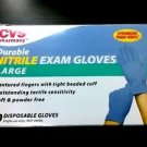 NEW DURABLE CVS Disposable NITRILE Exam Gloves (Large) Non-Latex 50 Gloves BLUE