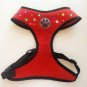 HAND DECORATED Dog Cat Pet Control Soft Mesh Harness Safety Strap Vest RED XL