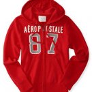 SALE  NWT aeropostale mens aropostale 85 script logo full zipper hoodie  RED XS