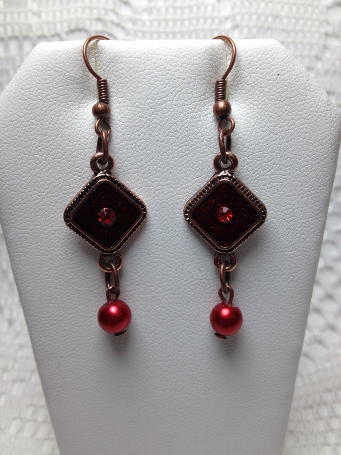 Handmade French Hook Style Earrings Fashion Jewelry Show Stopper Red Earrings tblpr317