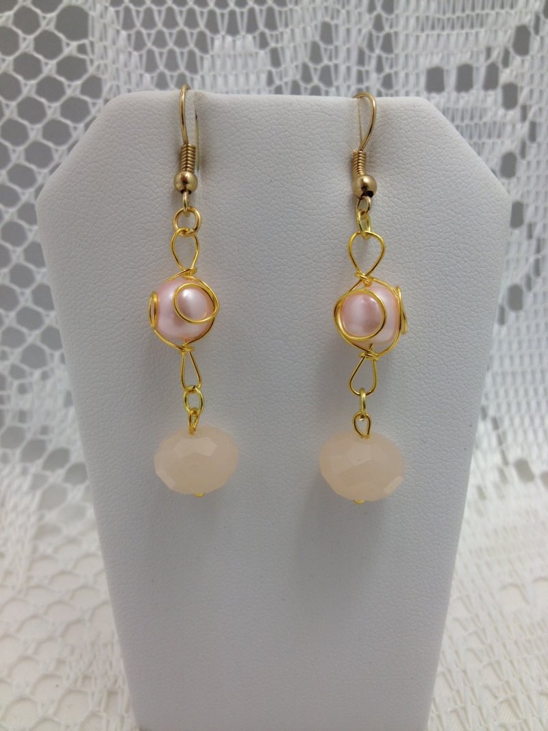 Handmade French Hook Style Earrings Jewelry Pink Elegance Earrings tblpr785