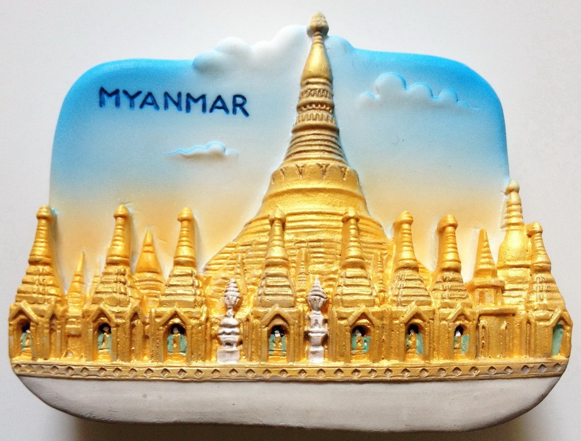 Shwedagon Pagoda MYANMAR High Quality Resin 3D fridge magnet