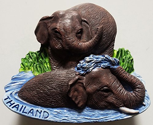Thai Elephant in canal Thailand High Quality Resin 3D fridge magnet
