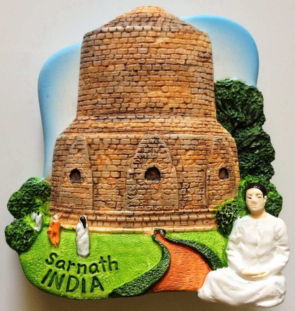 The Dhamekh Stupa Sarnath India High Quality Resin 3D fridge magnet