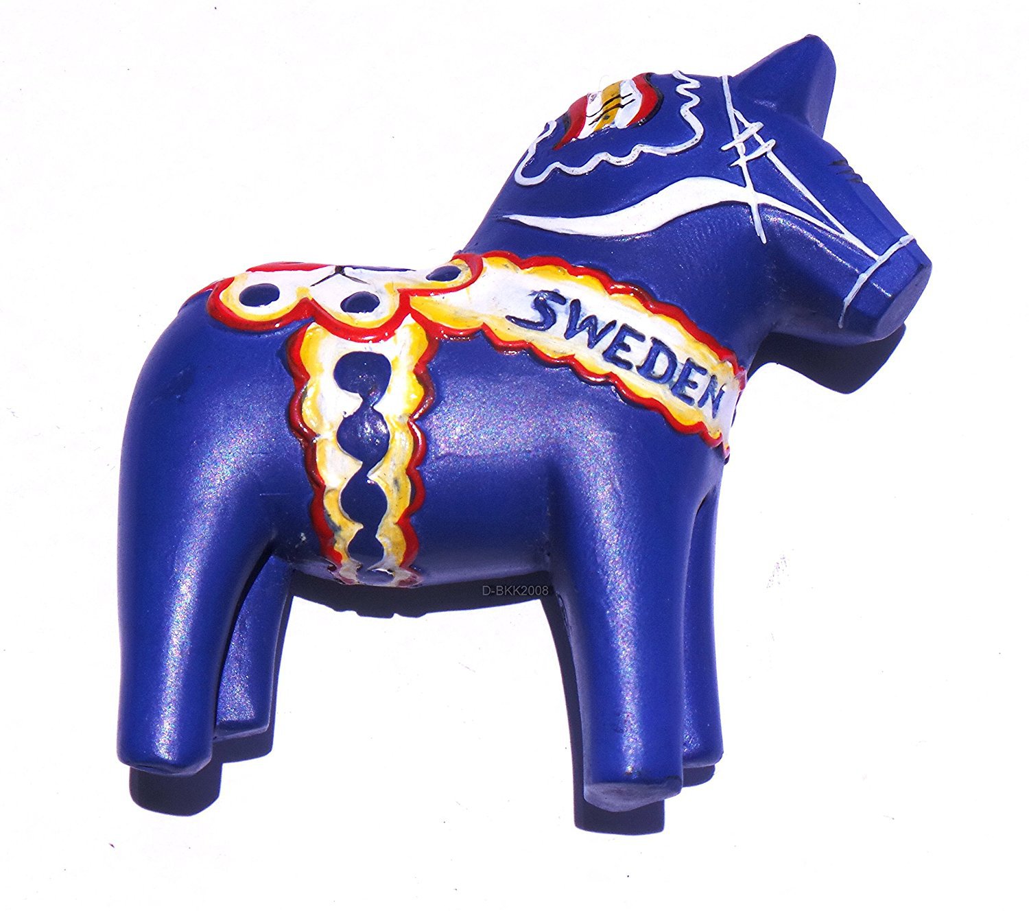 Blue Swedish Dala Horse Sweden High Quality Resin 3D fridge magnet