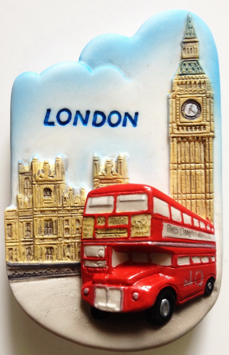 Red Bus and Big Ben London High Quality Resin 3D fridge magnet