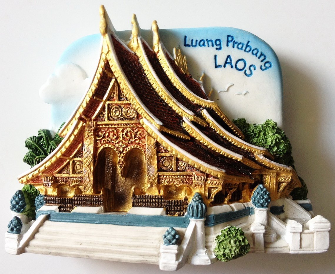 Wat Xieng Thong Luang Prabang LAOS High Quality Resin 3D fridge magnet