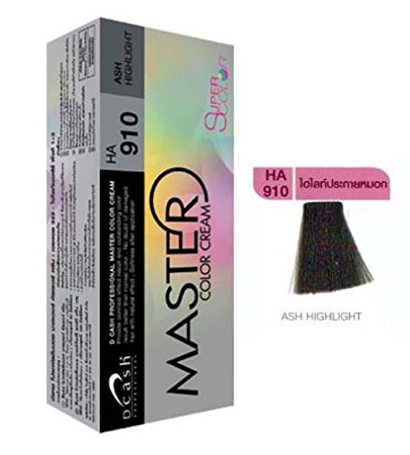 Dcash Master Hair Dye Color Permanent Cream No: HA910 Ash Highlight