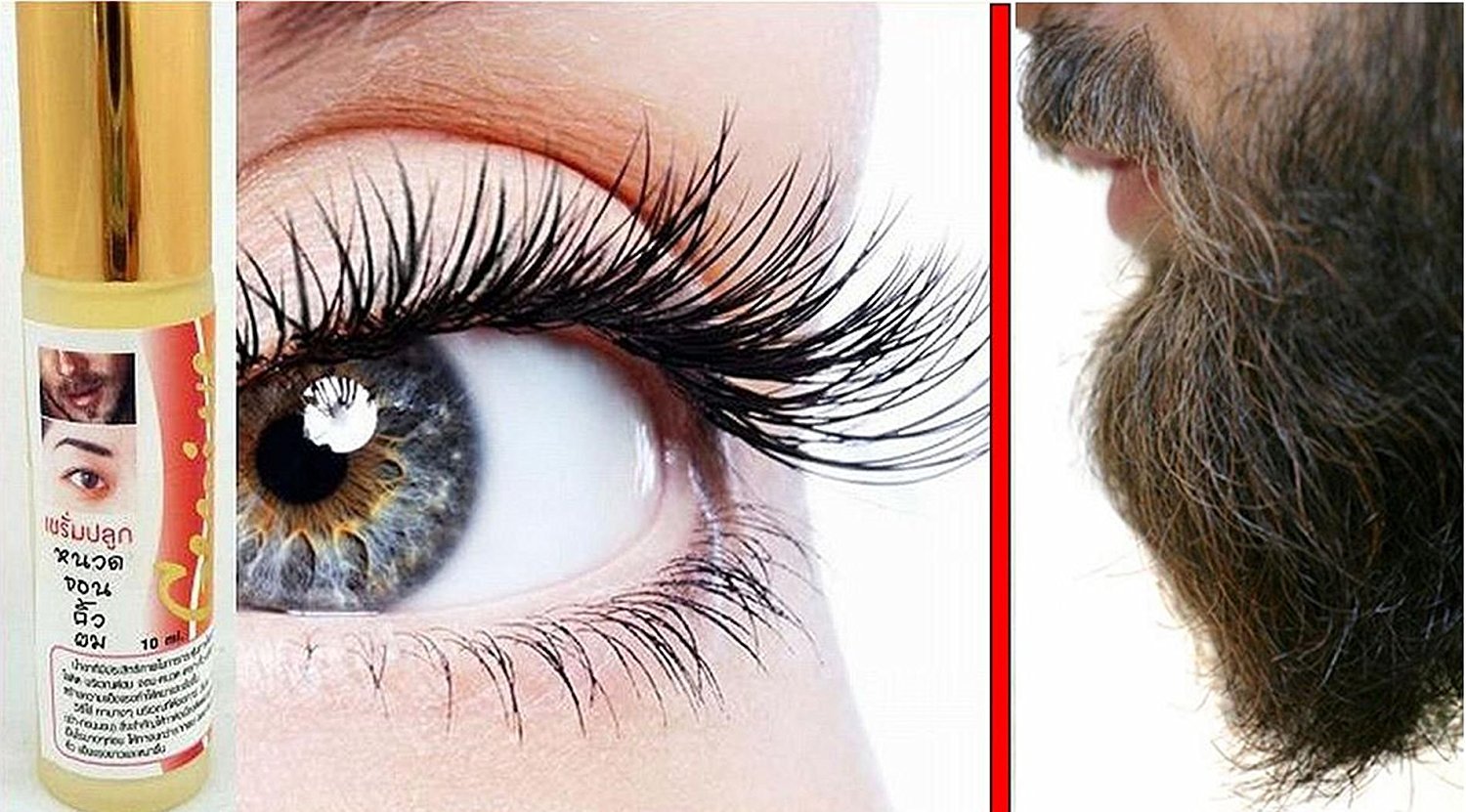 Natural Lashes Eyebrow Eyelash / BEARD Side-Burn Growth SERUM Roll-On 10ml