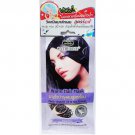 Mask hair hot sesame oil & silk proteins.